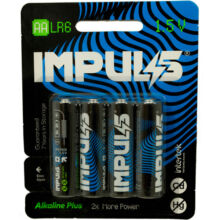 باتری قلمی ایمپالس مدل Alkaline Plus بسته 4 عددی